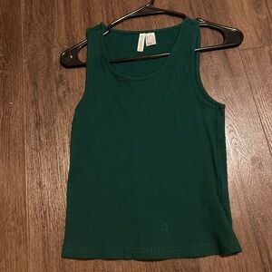 H&M Fitted Green Tank Top